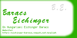 baracs eichinger business card